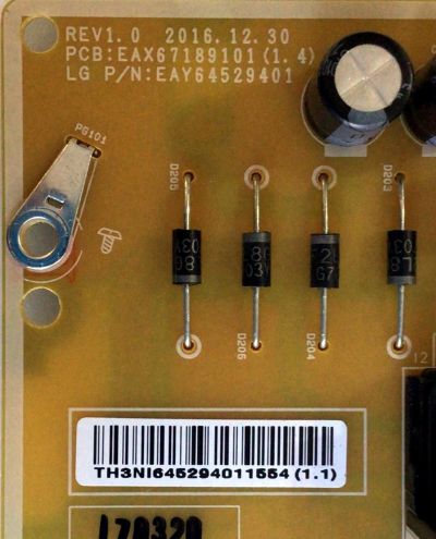 KIT DE TARJETAS PARA TV LG / NUMERO DE PARTE MAIN EBT64426304 / EAX67146203 / EAX67146203(1.1) / FUENTE EAY64529401 / EAX67189101 / 64529401 / EAX67189101(1.4) / LGP55DJ-17U1 / PANEL NC550DGG-AAFX3 / MODELO 55UJ6300-UA / 55UJ6300-UA.BUSYLOR - Imagen 2